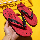 Alkalmi férfi papucs három színben felirattal