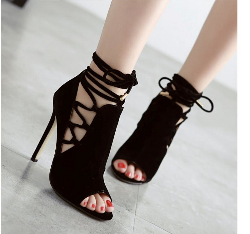 Pantofi de dama eleganti din piele intoarsa ecologica de culoare neagra