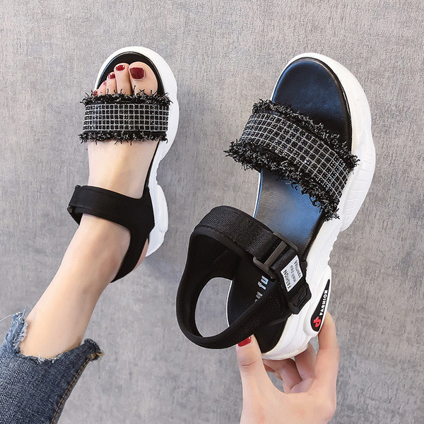 Sandale casual dama cu talpa inalta in doua modele