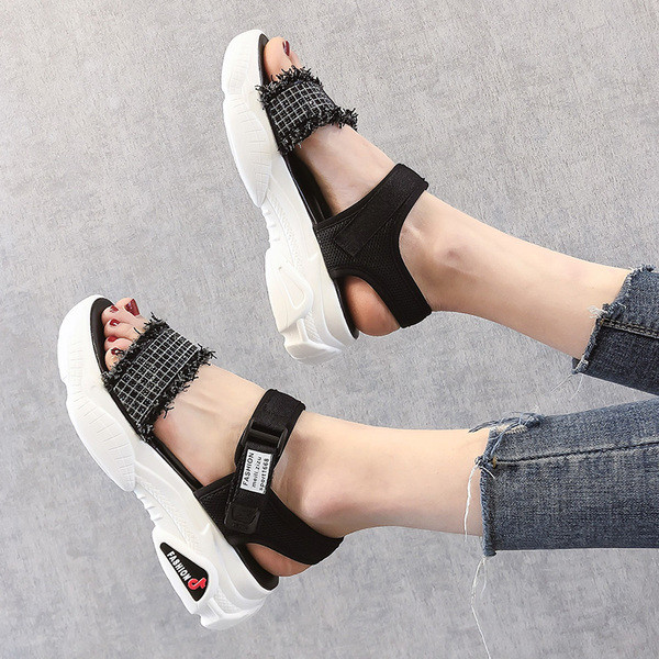 Sandale casual dama cu talpa inalta in doua modele