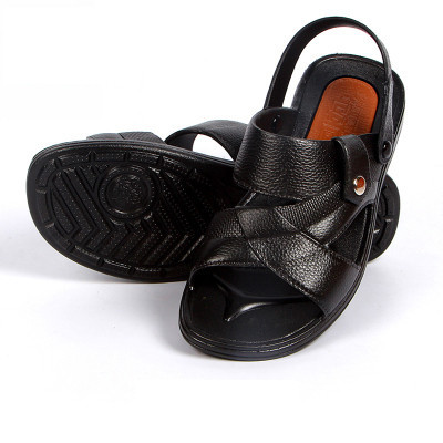 Модерни мъжки сандали в черен цвят 