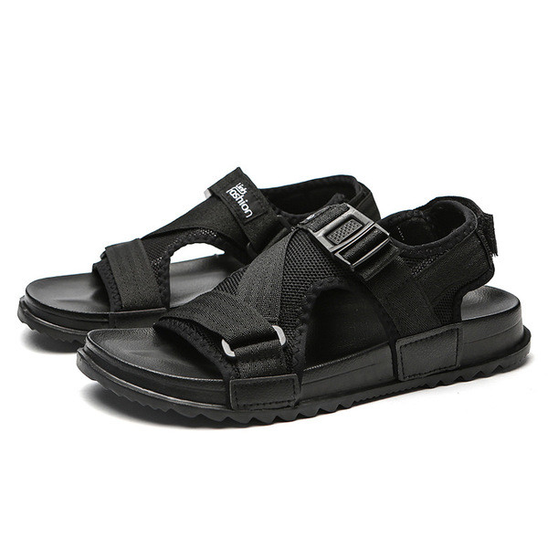 Sandale casual barbatesti in gri si negru