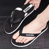 Papuci moderni pentru barbati in trei culori cu inscriptii