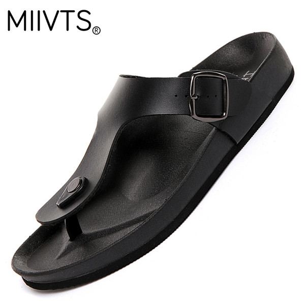 Papuci moderni pentru barbati din piele ecologica in doua culori