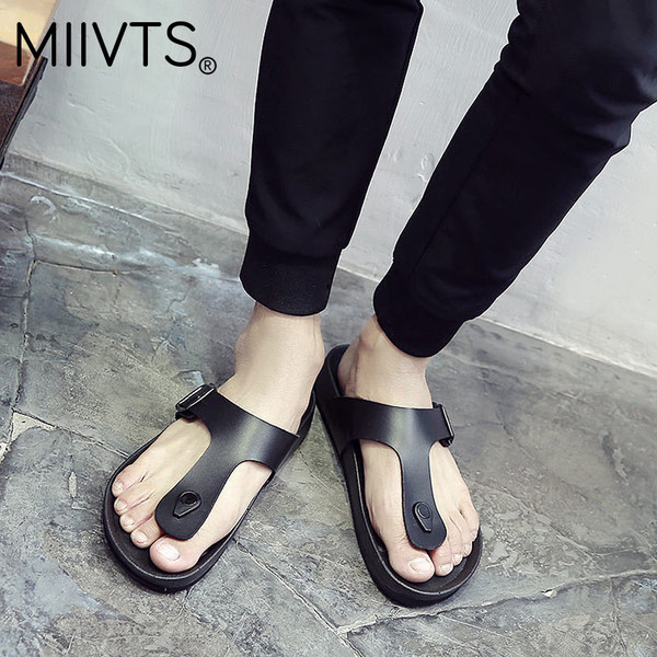 Papuci moderni pentru barbati din piele ecologica in doua culori