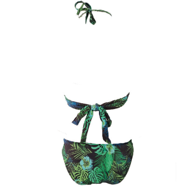 Costum de baie modern din două piese cu model floral