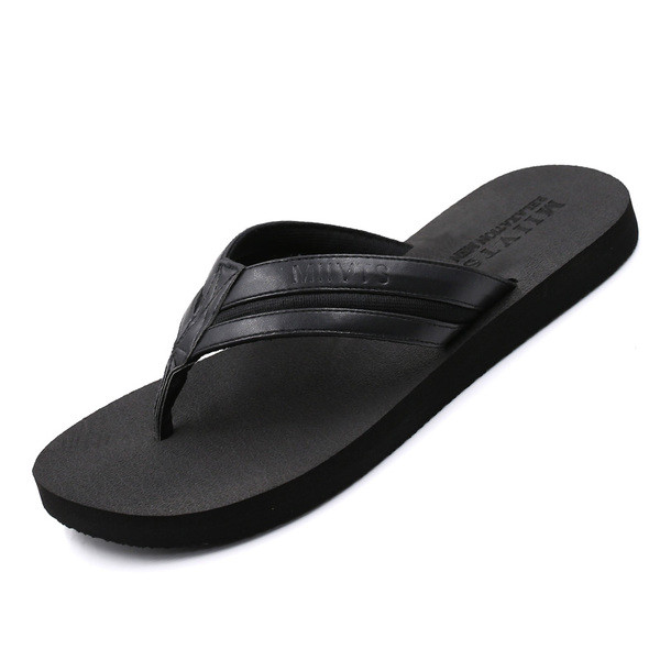 Öko bőrből készült férfi hétköznapi papucs két színben