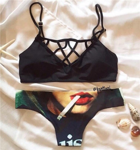 Costum de baie de dama model NOU cu pantaloni cu aplicatie