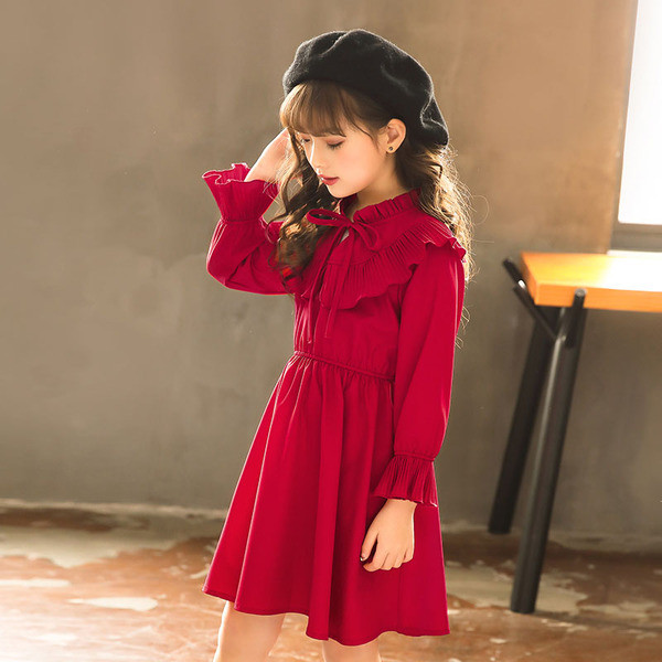 Rochie eleganta pentru copii cu maneci lungi