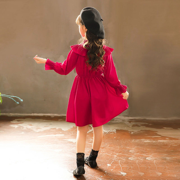 Rochie eleganta pentru copii cu maneci lungi