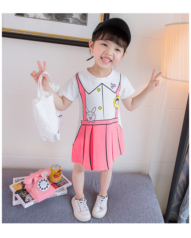 Alkalmi gyerekruha piros és rózsaszín színben