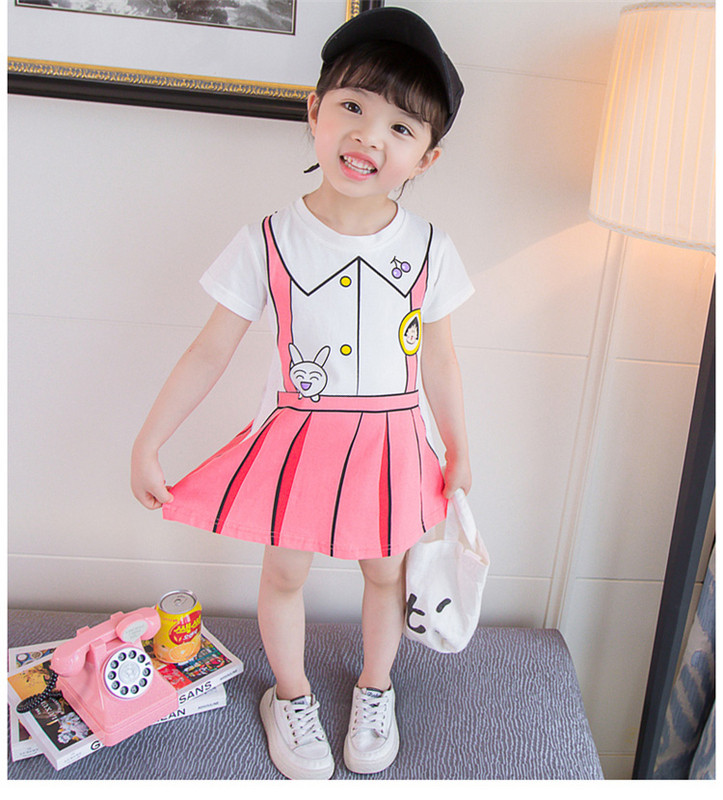 Alkalmi gyerekruha piros és rózsaszín színben