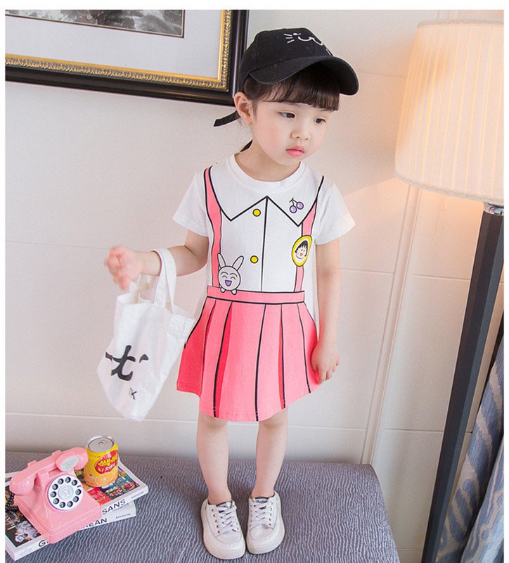 Alkalmi gyerekruha piros és rózsaszín színben