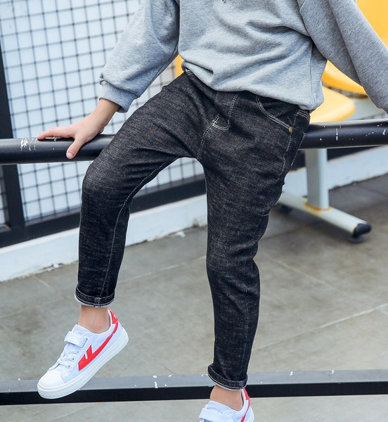 Blugi moderni pentru copii pentru baieti in negru