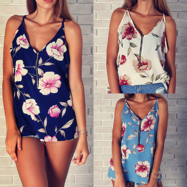 Maieu elegant pentru femei, cu motiv floral și fermoar în trei culori