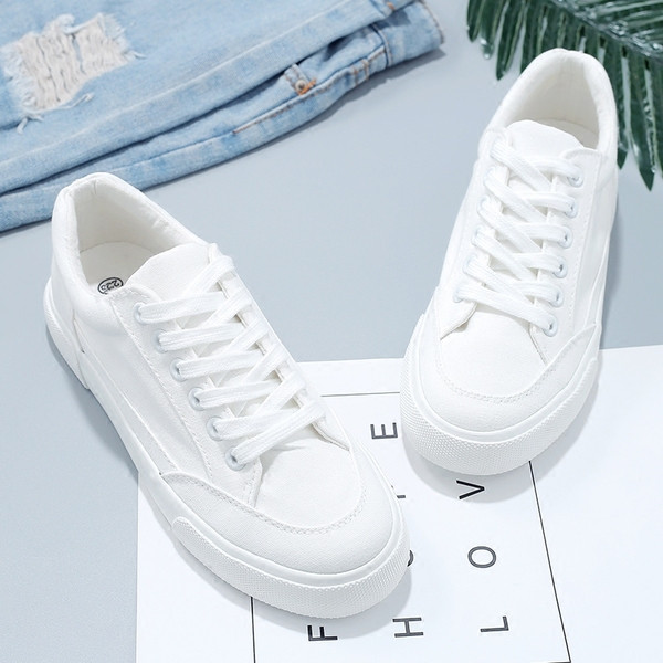 Adidași sport de damă alb-negru