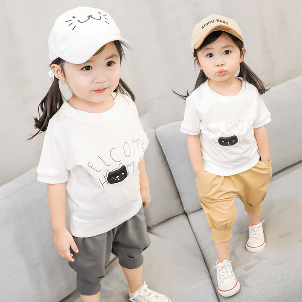 Set copii pentru fete in doua culori in doua parti