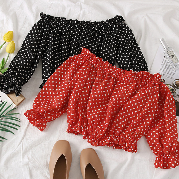 Cămașă scurtă de damă cu buline în mai multe culori