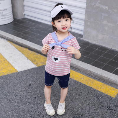 Set copii pentru fete cu aplicare - doua culori