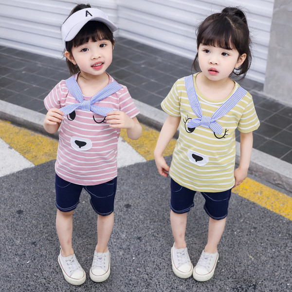 Set copii pentru fete cu aplicare - doua culori