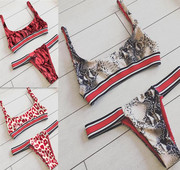 ÚJ kétrészes női fürdőruha állatmintás