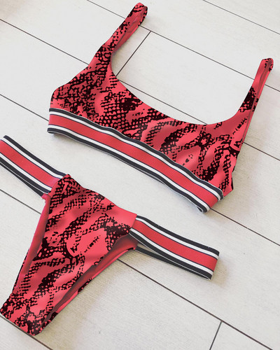 ÚJ kétrészes női fürdőruha állatmintás