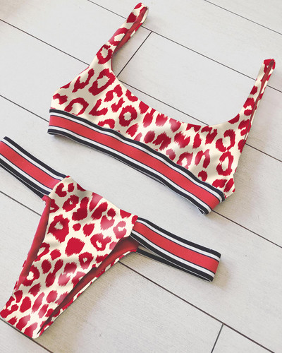 ÚJ kétrészes női fürdőruha állatmintás