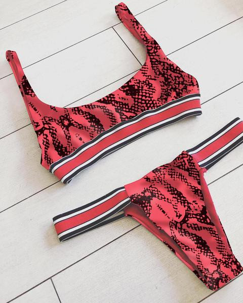 ÚJ kétrészes női fürdőruha állatmintás