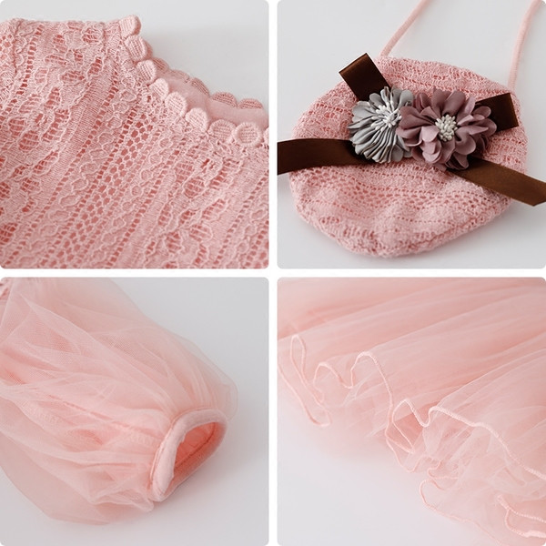 Rochie moderna pentru copii cu maneci lungi in doua culori