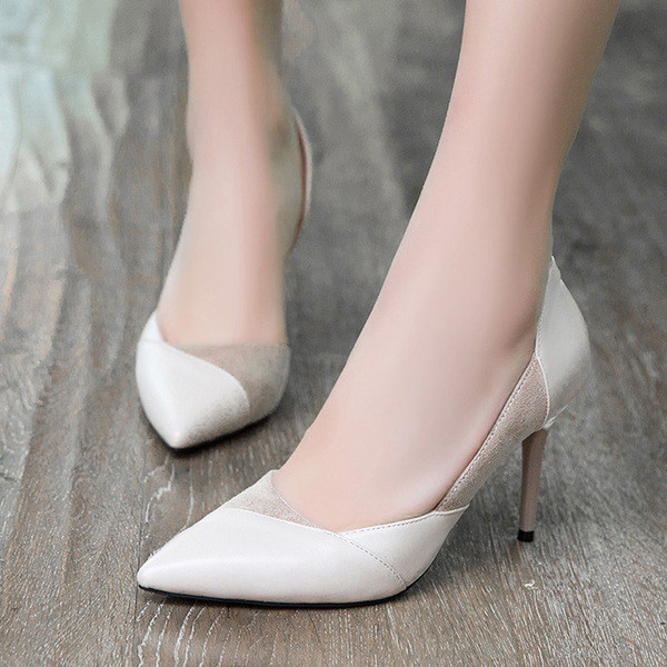 Pantofi de dama eleganti cu toc in mai multe culori - model ascutit