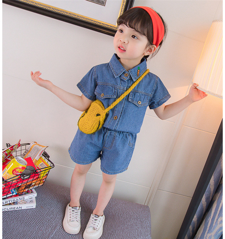 Kétrészes gyerek farmer szett lányoknak