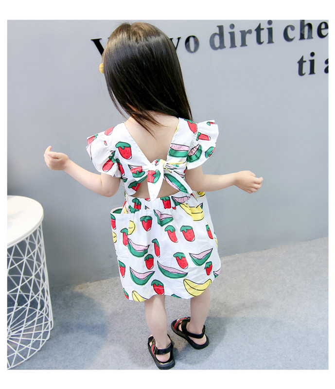 Rochie moderna pentru copii alb cu aplicatie