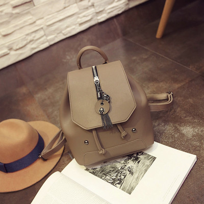 Rucsac elegant de dama din piele ecologica cu fermoar in doua culori