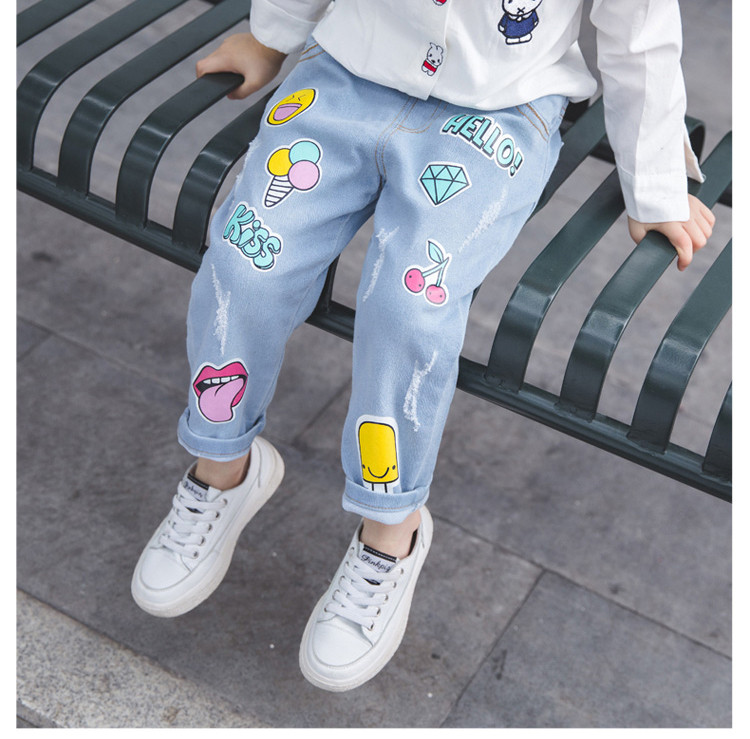 Modern gyerekfarmer rátéttel lányoknak