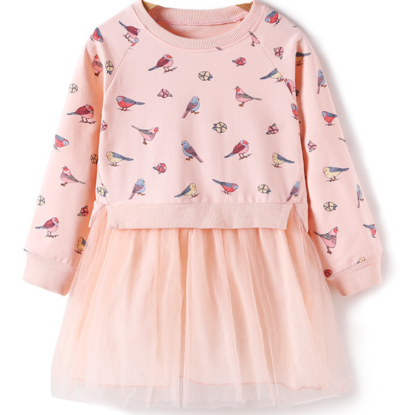 Rochie modernă pentru copii pentru fete cu mâneci lungi în mai multe culori