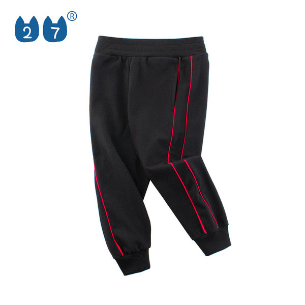 Sport és alkalmi gyereknadrág két színben, színes szegéllyel