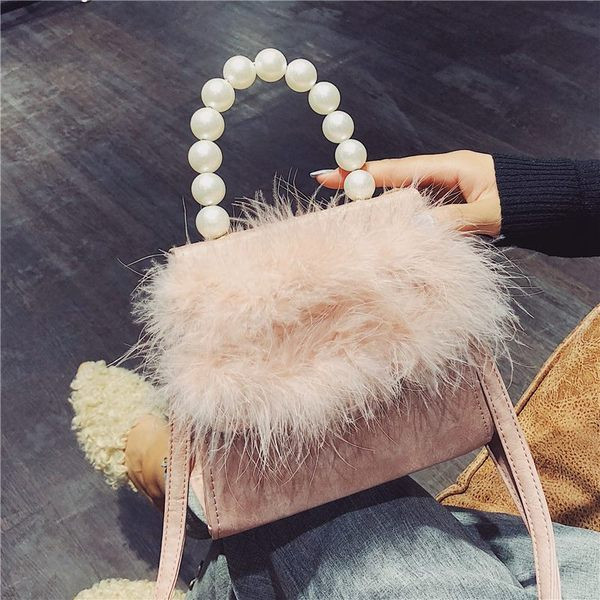 Stílusos női táska, hosszú és rövid fülekkel és gyöngyökkel díszítésre