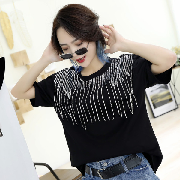 Tricou de dama modern alb-negru