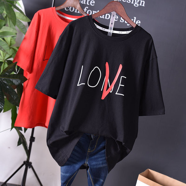 Tricou casual dama cu inscriptie si decolteu in forma de O in mai multe culori