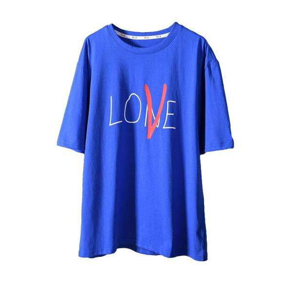 Tricou casual dama cu inscriptie si decolteu in forma de O in mai multe culori