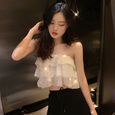 Modern női rövid mellszoba fehér színben