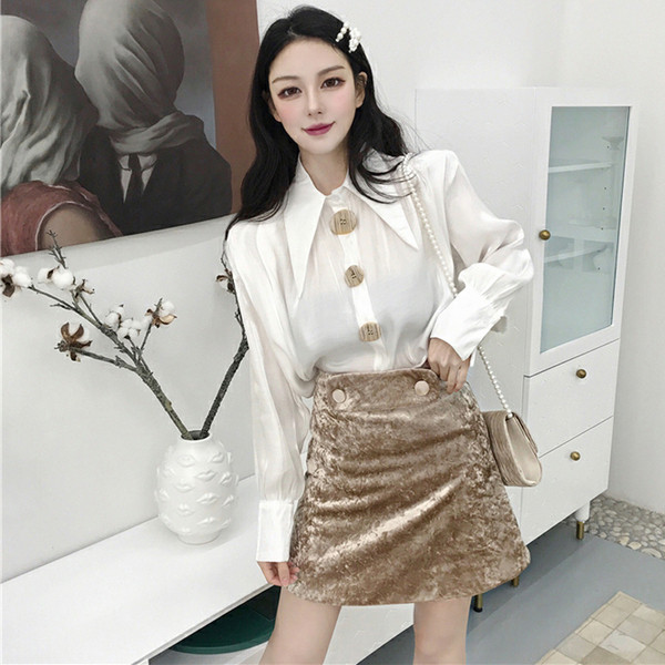 Cămașă casual de damă în două culori cu nasturi mari