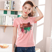 Alkalmi női póló fehér, fekete és rózsaszín színben