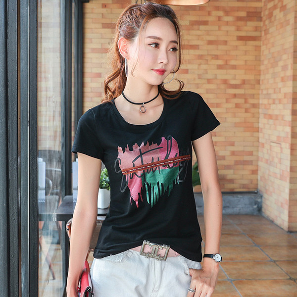 Alkalmi női póló fehér, fekete és rózsaszín színben