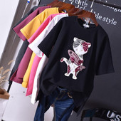 Modern női póló rátéttel több színben