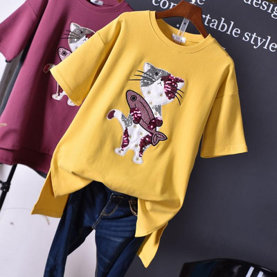 Modern női póló rátéttel több színben