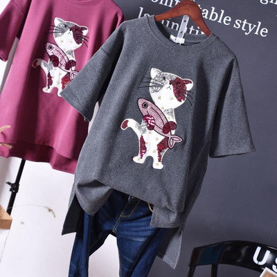 Modern női póló rátéttel több színben