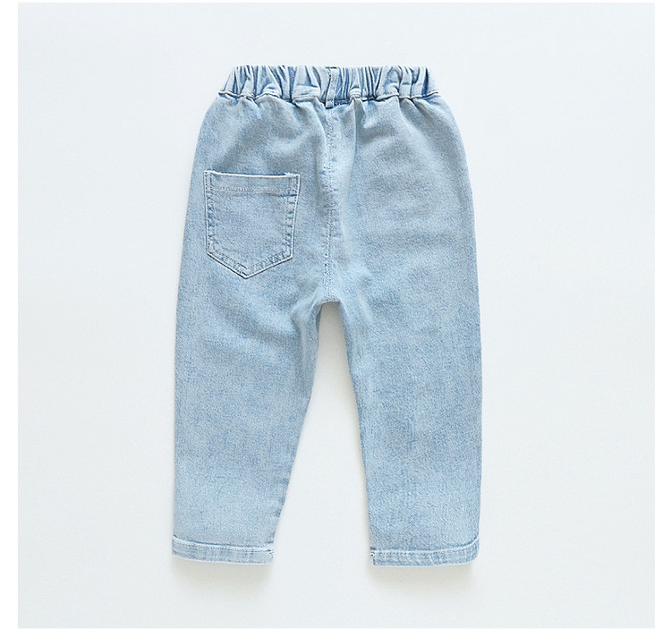 Blugi casual pentru copii cu aplicatie pentru fete