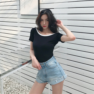 Két színben nyitott női alkalmi póló