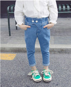 Blugi moderni pentru copii pentru fete cu buzunare si nasturi